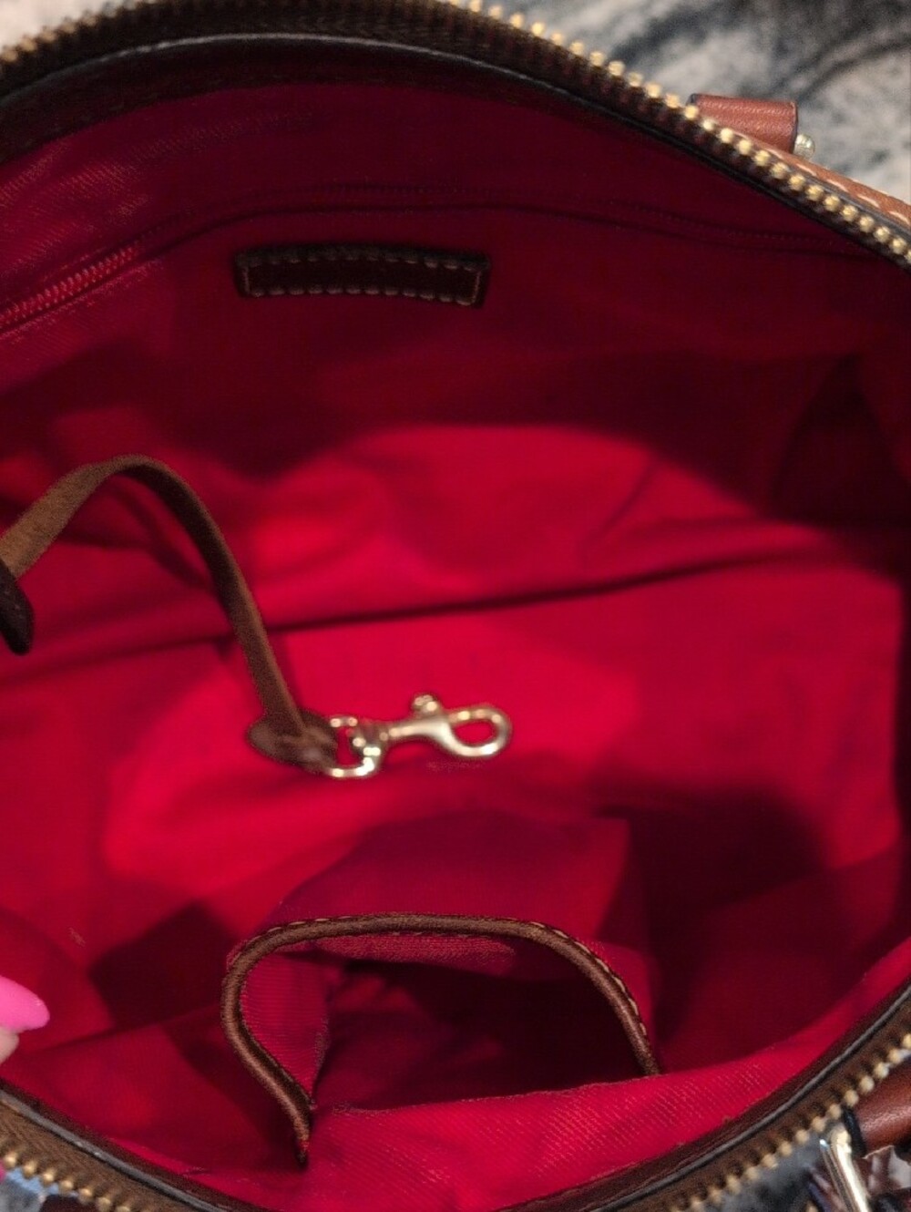 Dooney & Bourke Anniversary Signature Hearts Mini Tote - Picture 9 of 10